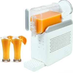 Slushie Machine: Integrated Ice-Free Home Maker, Real-Time Temp, Auto Clean, 6 Presets